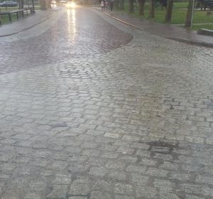 Remont drogi dojazdowej do zamku w Malborku
